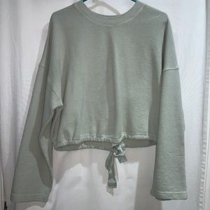 Fabletics Anna tie back sweatshirt Sz XS split tie back pullover long sleeve